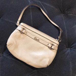 Gray/taupe coach mini bag 7.5L 5.5H